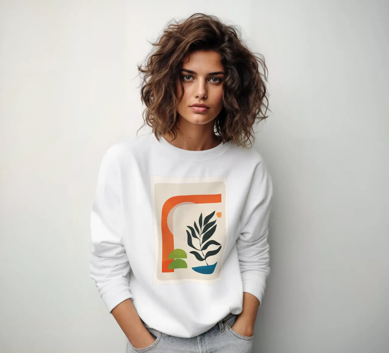 Abstract Minimal Shapes 05 Sweatshirt von Nadjaa