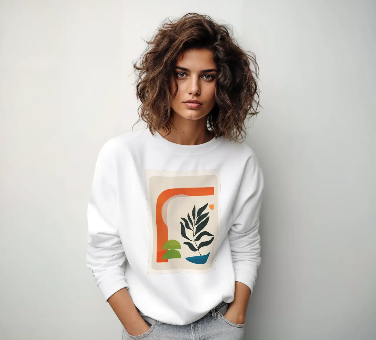 Abstract Minimal Shapes 05 Sweatshirt von Nadjaa