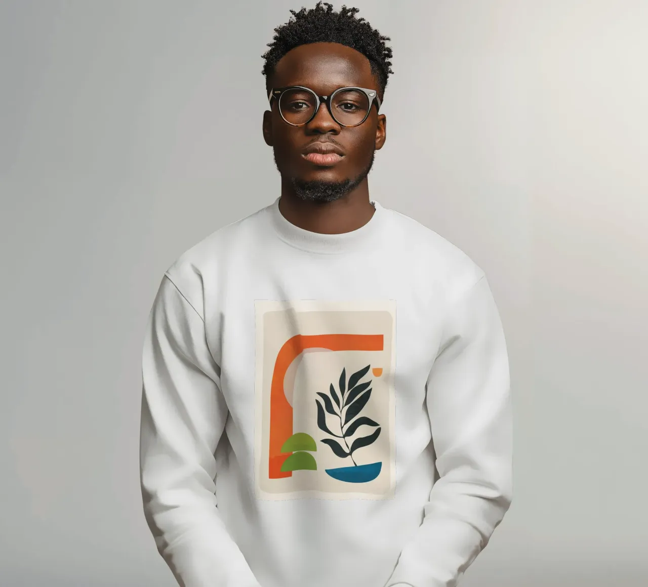 Abstract Minimal Shapes 05 Sweatshirt von Nadjaa