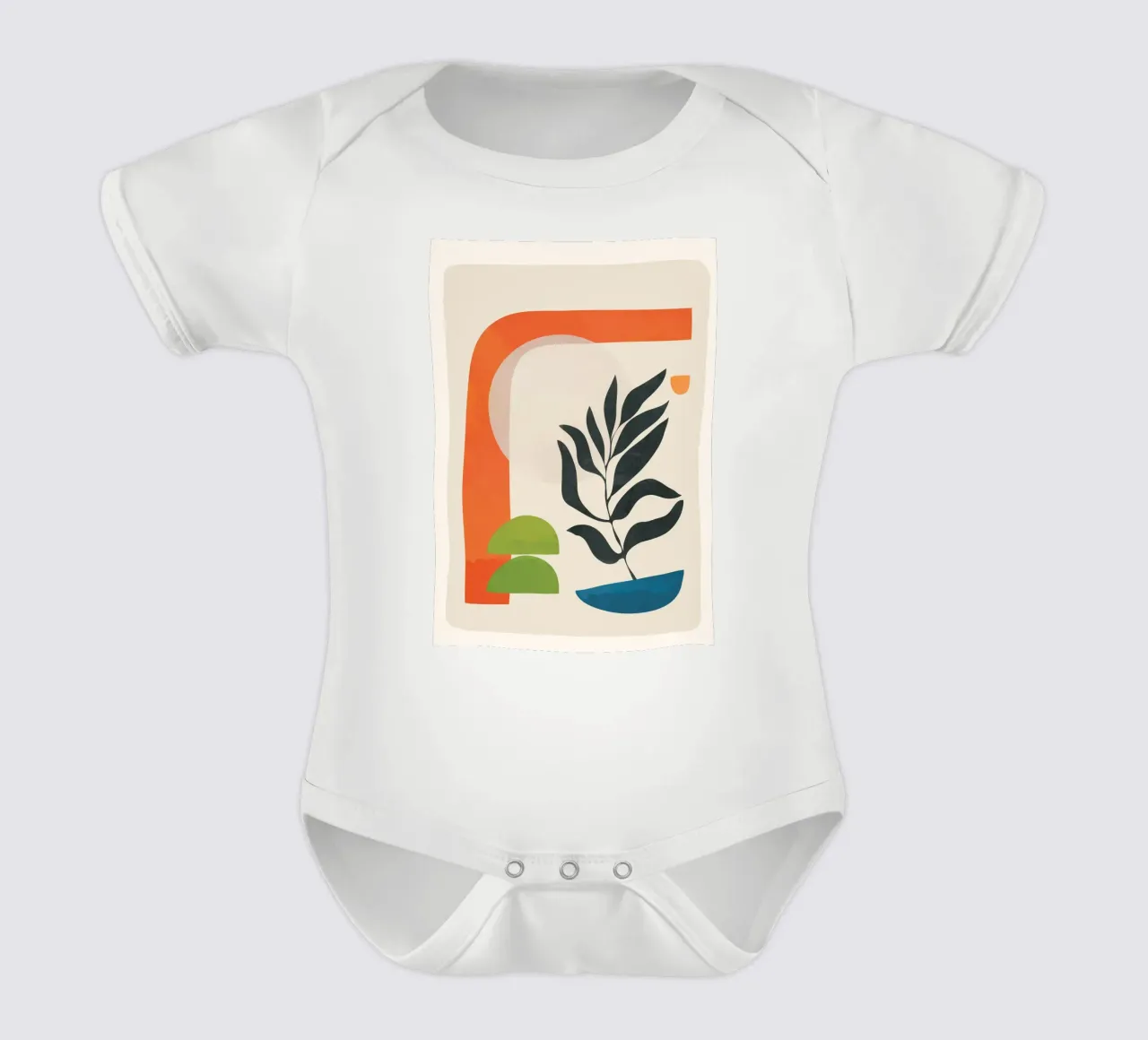 Abstract Minimal Shapes 05 body neonato maniche corte da Nadjaa