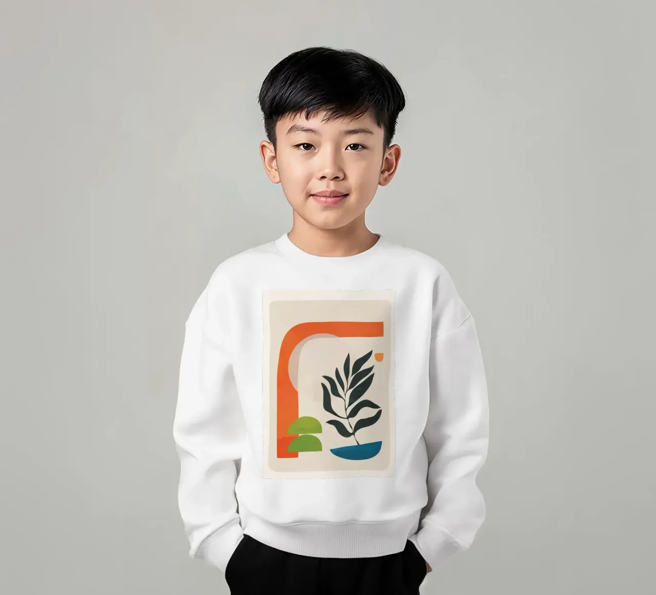 Abstract Minimal Shapes 05 kinder sweatshirt van Nadjaa