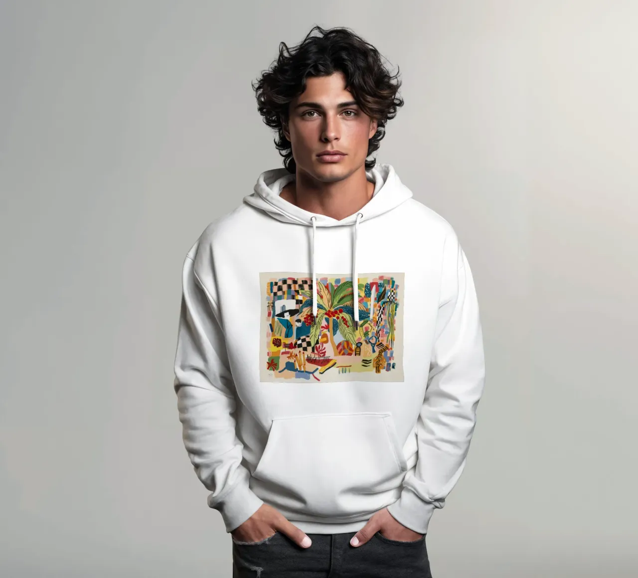 Astrazione floreale felpa con cappuccio da Beach Palette