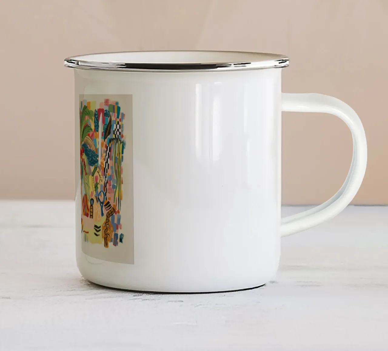 Astrazione floreale tazza in smalto da Beach Palette