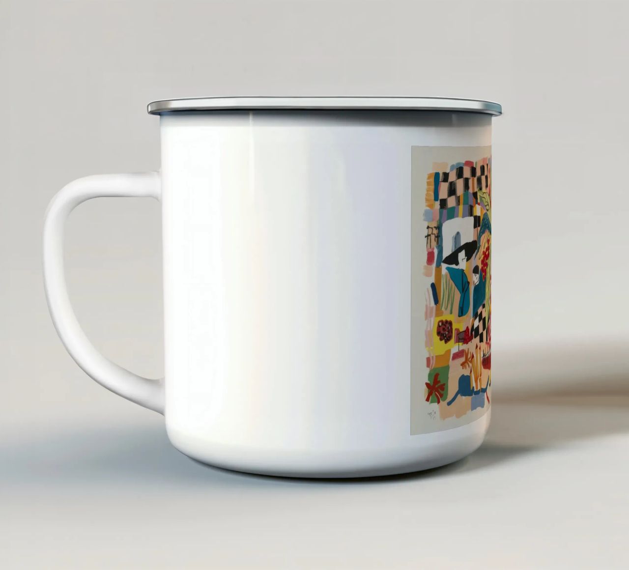 Astrazione floreale tazza in smalto da Beach Palette