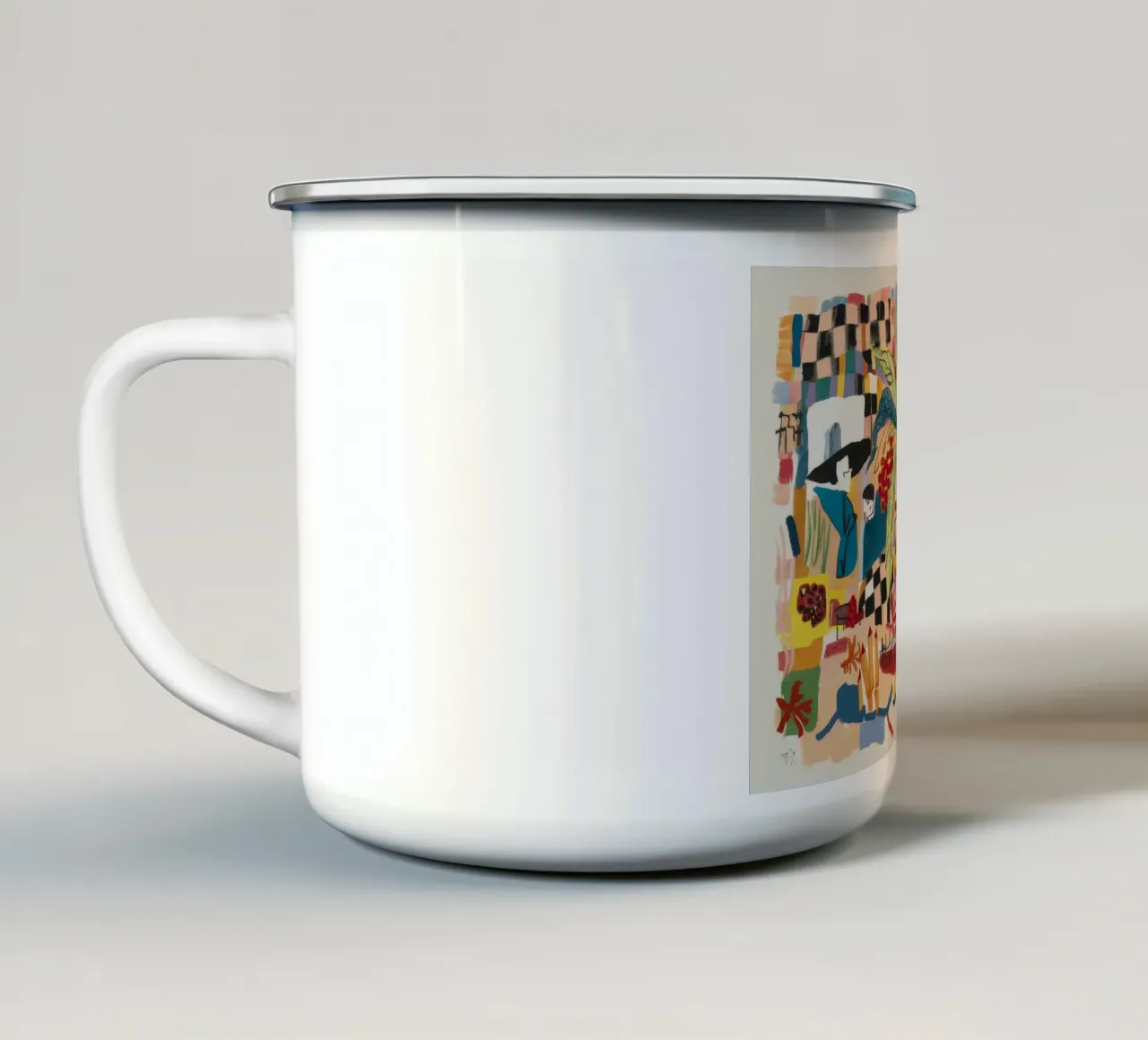 Astrazione floreale tazza in smalto da Beach Palette