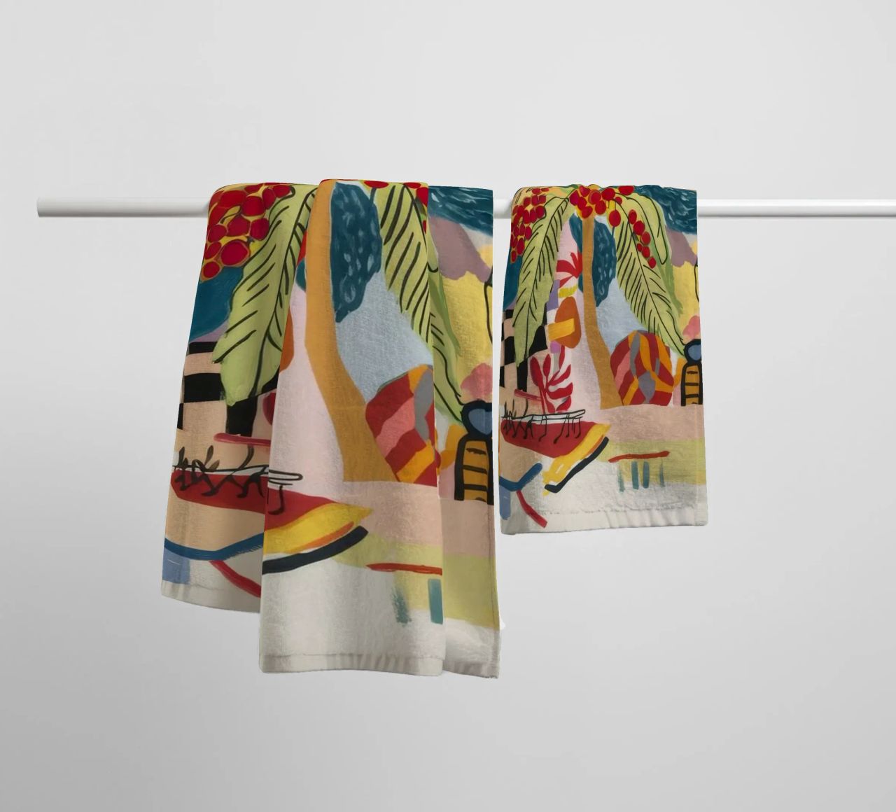 Floral Abstraction towel by Beach Palette