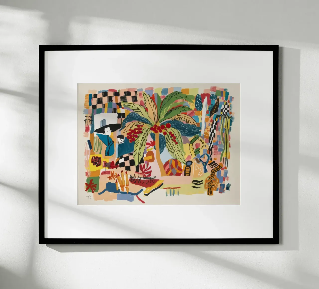 Astrazione floreale poster con telaio in alluminio da Beach Palette