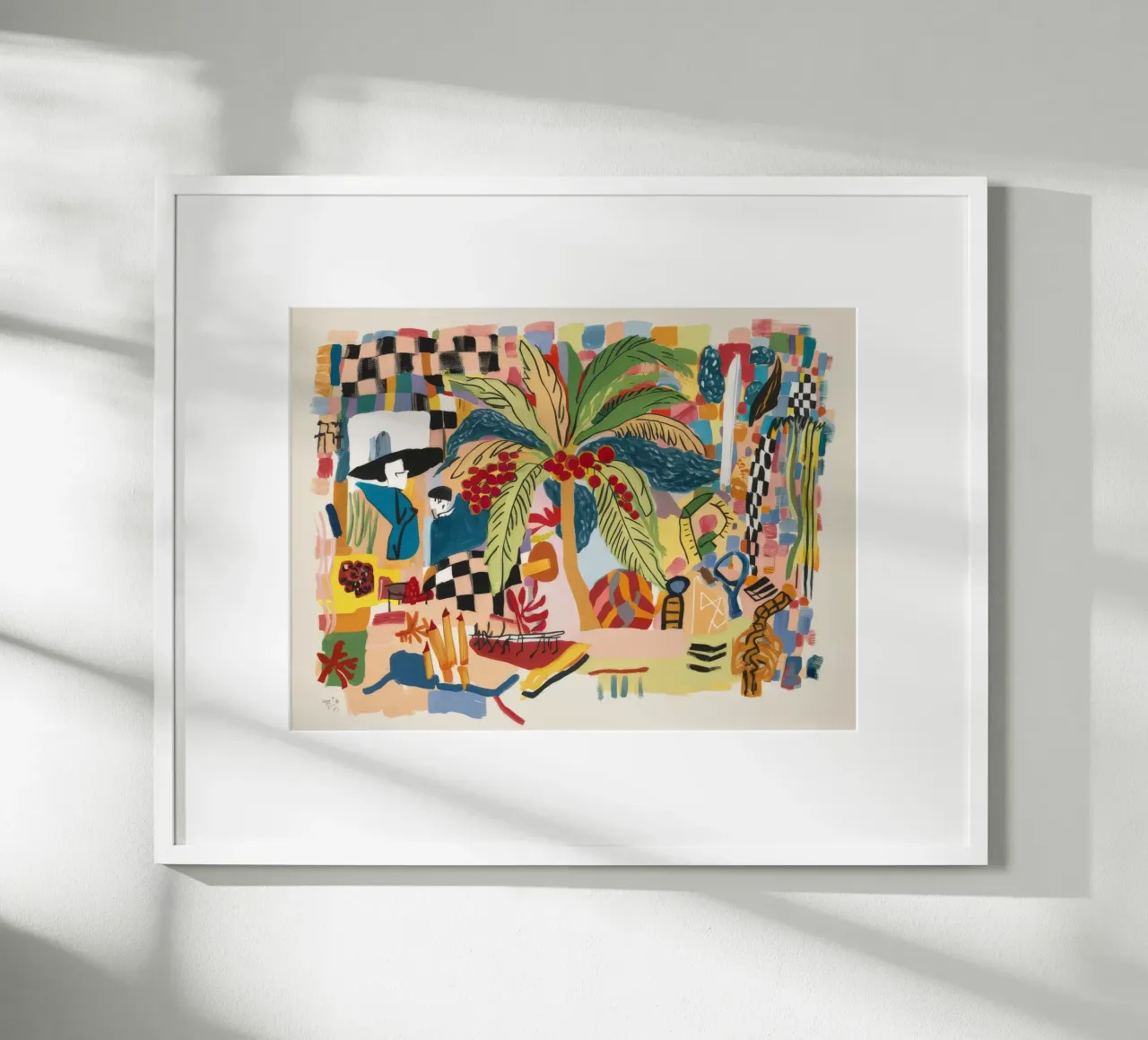 Astrazione floreale poster con telaio in alluminio da Beach Palette