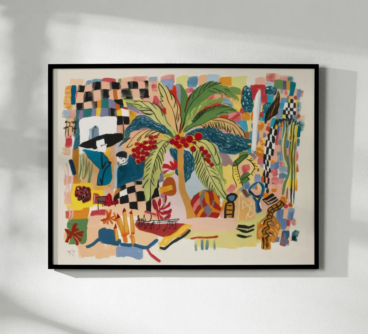 Astrazione floreale poster con telaio in alluminio da Beach Palette