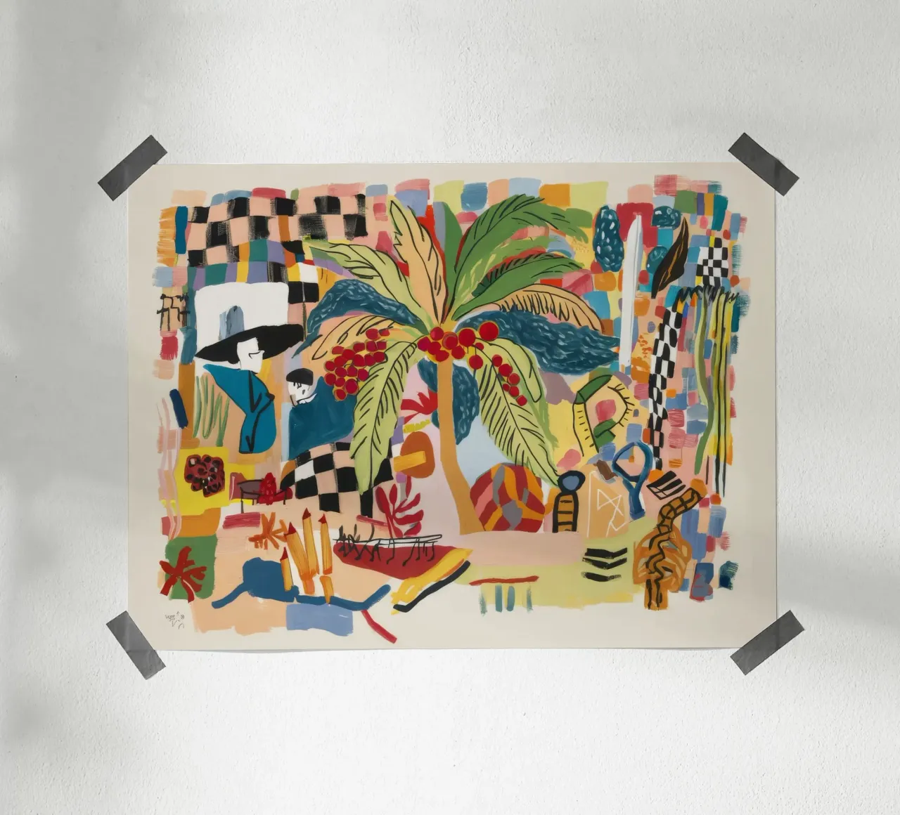 Astrazione floreale poster con telaio in alluminio da Beach Palette