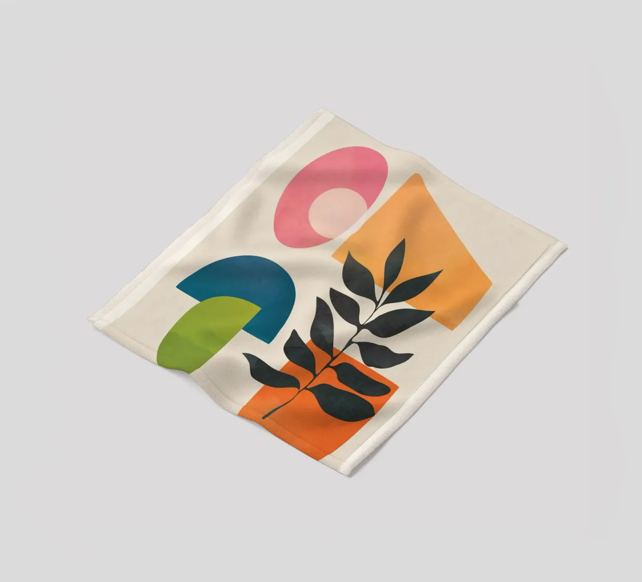 Abstract Minimal Shapes 06 fleece blanket by Nadjaa