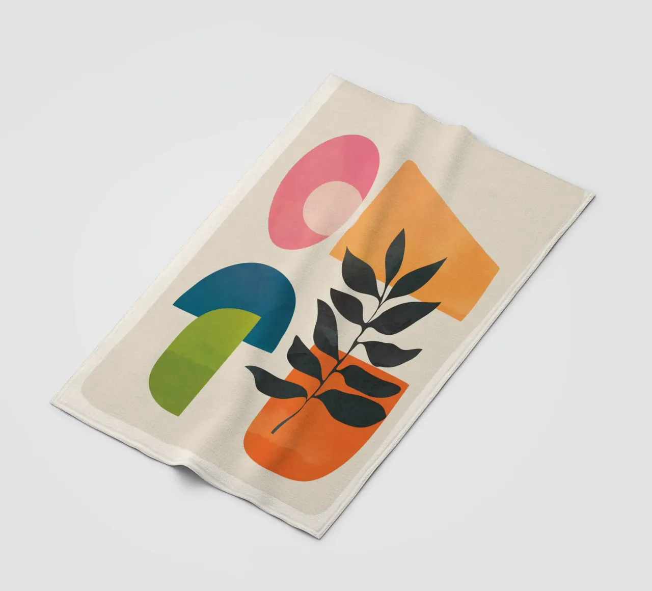 Abstract Minimal Shapes 06 fleece blanket by Nadjaa