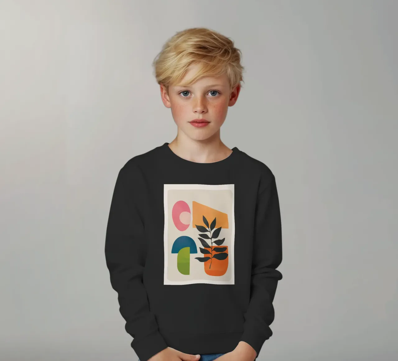 Abstract Minimal Shapes 06 felpa bambino da Nadjaa