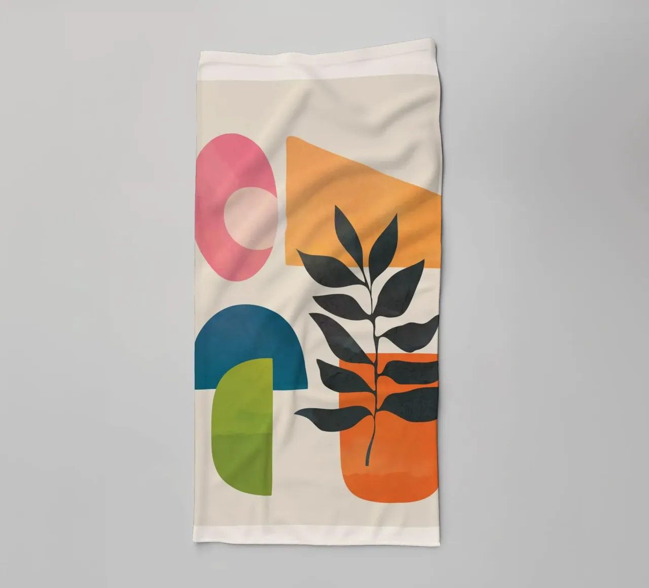 Abstract Minimal Shapes 06 towel by Nadjaa