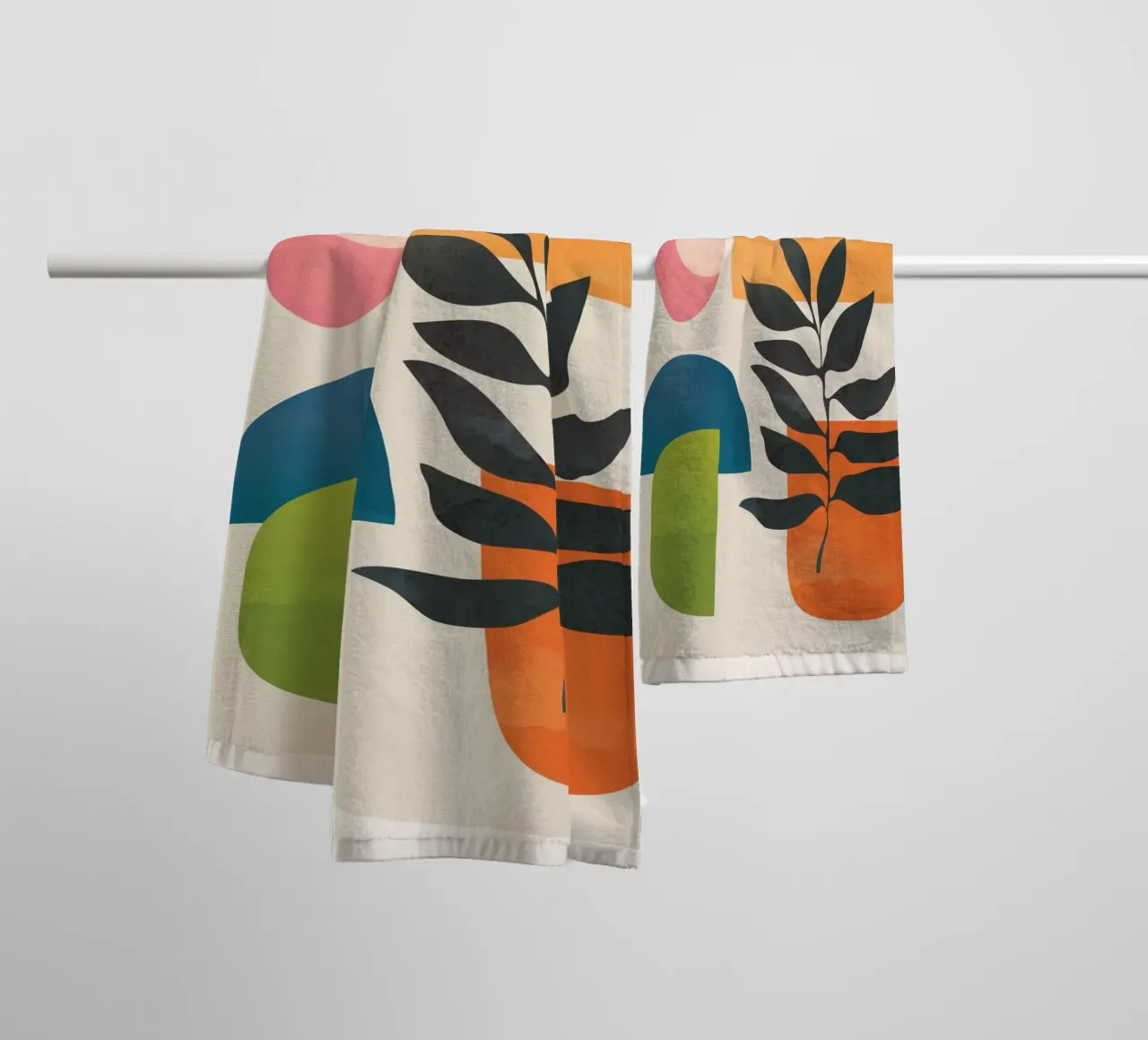 Abstract Minimal Shapes 06 towel by Nadjaa