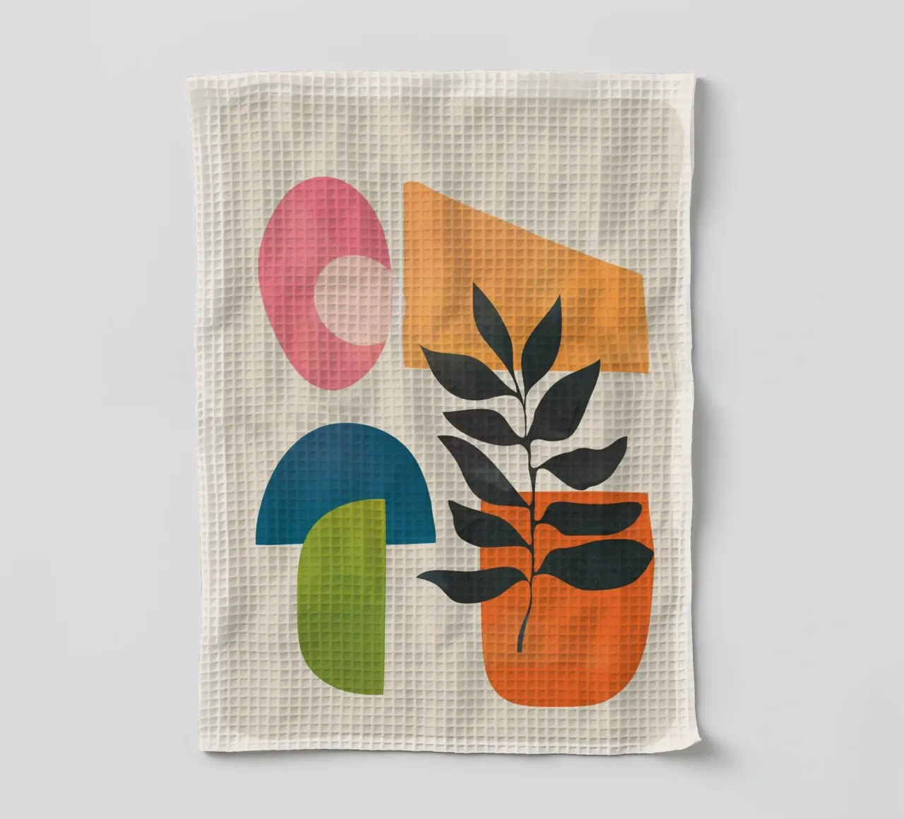 Abstract Minimal Shapes 06 tea towel by Nadjaa