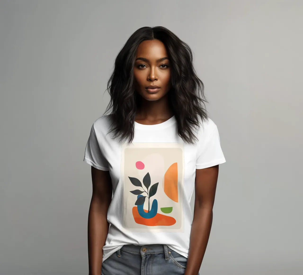 Abstract Minimal Shapes 07 t-shirt da donna da Nadjaa