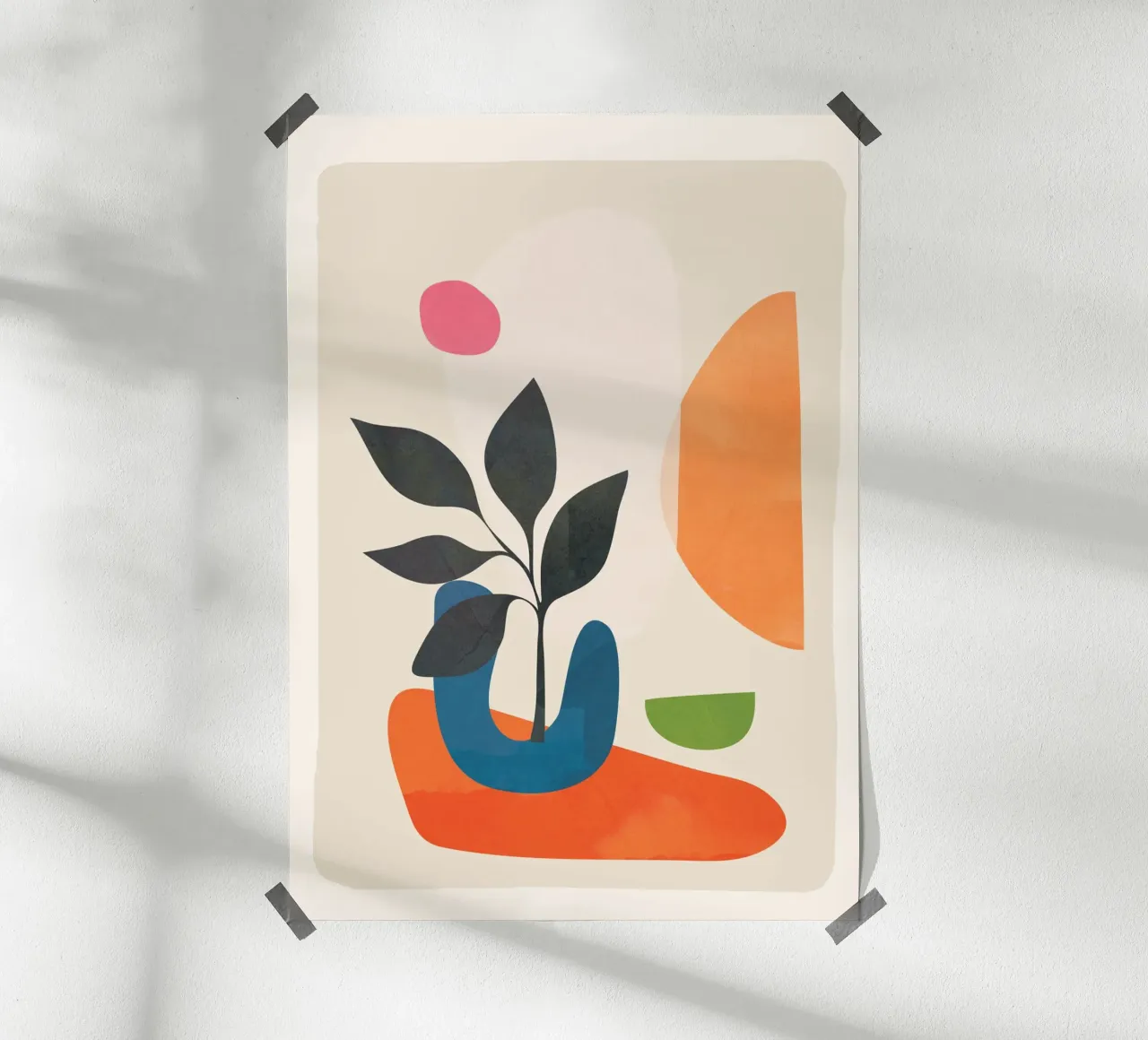 Abstract Minimal Shapes 07 poster by Nadjaa