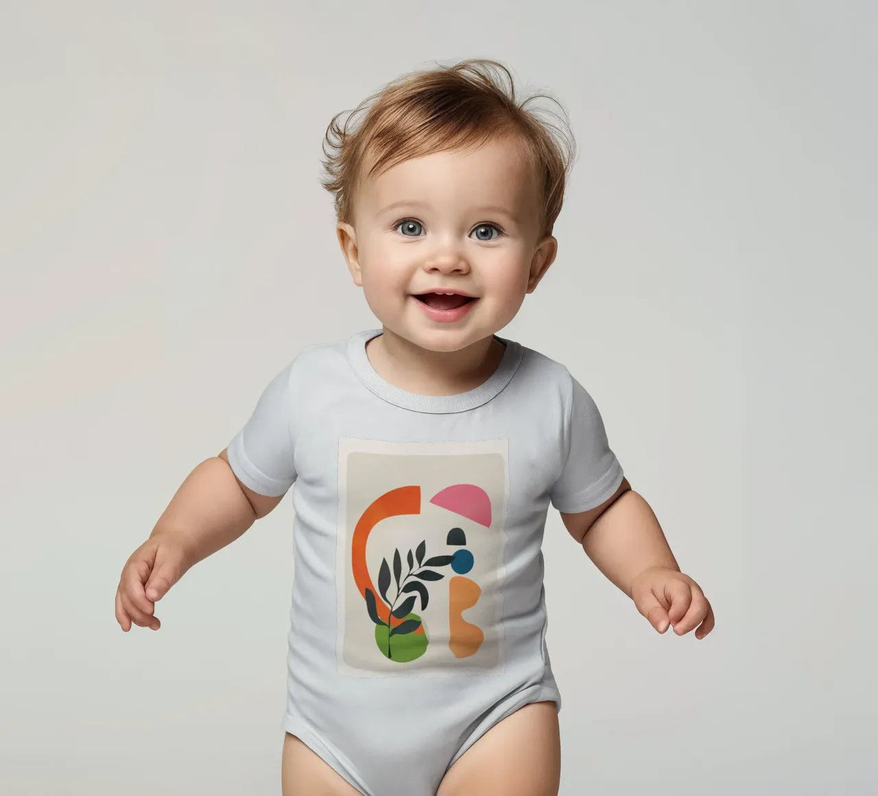 Abstract Minimal Shapes 08 body neonato maniche corte da Nadjaa