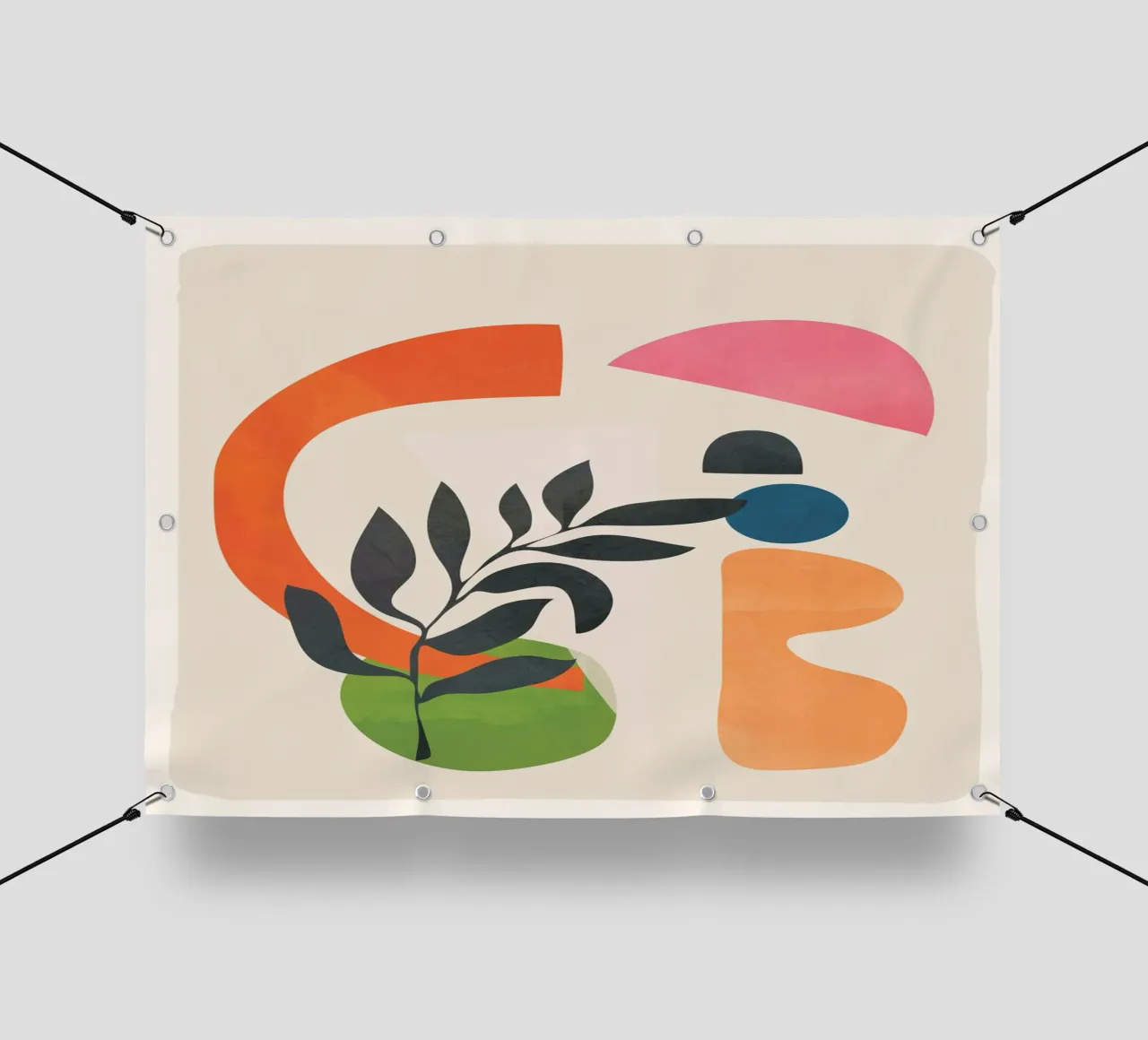 Abstract Minimal Shapes 08 pvc-zeil van Nadjaa