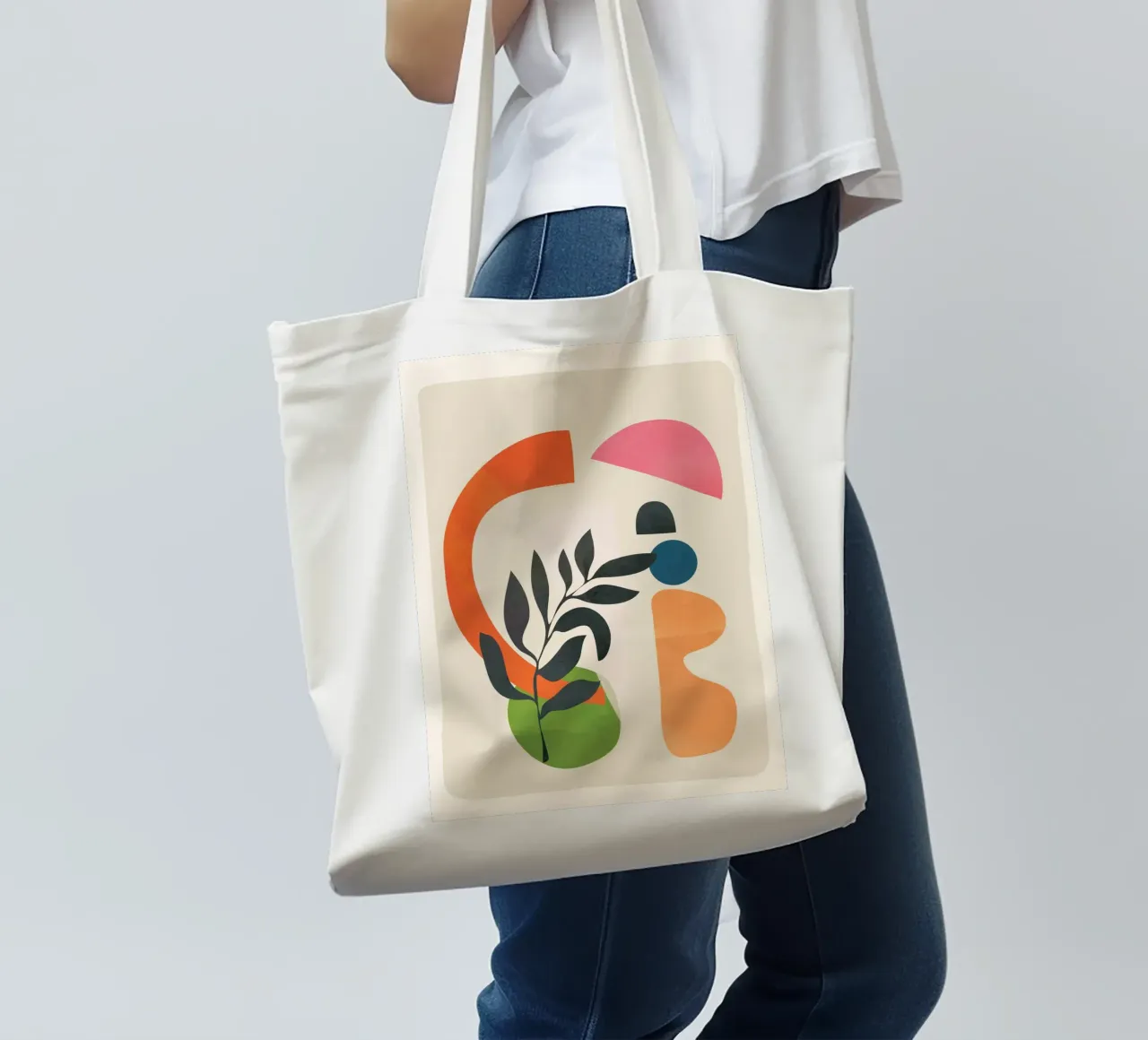 Abstract Minimal Shapes 08 borsa in juta da Nadjaa