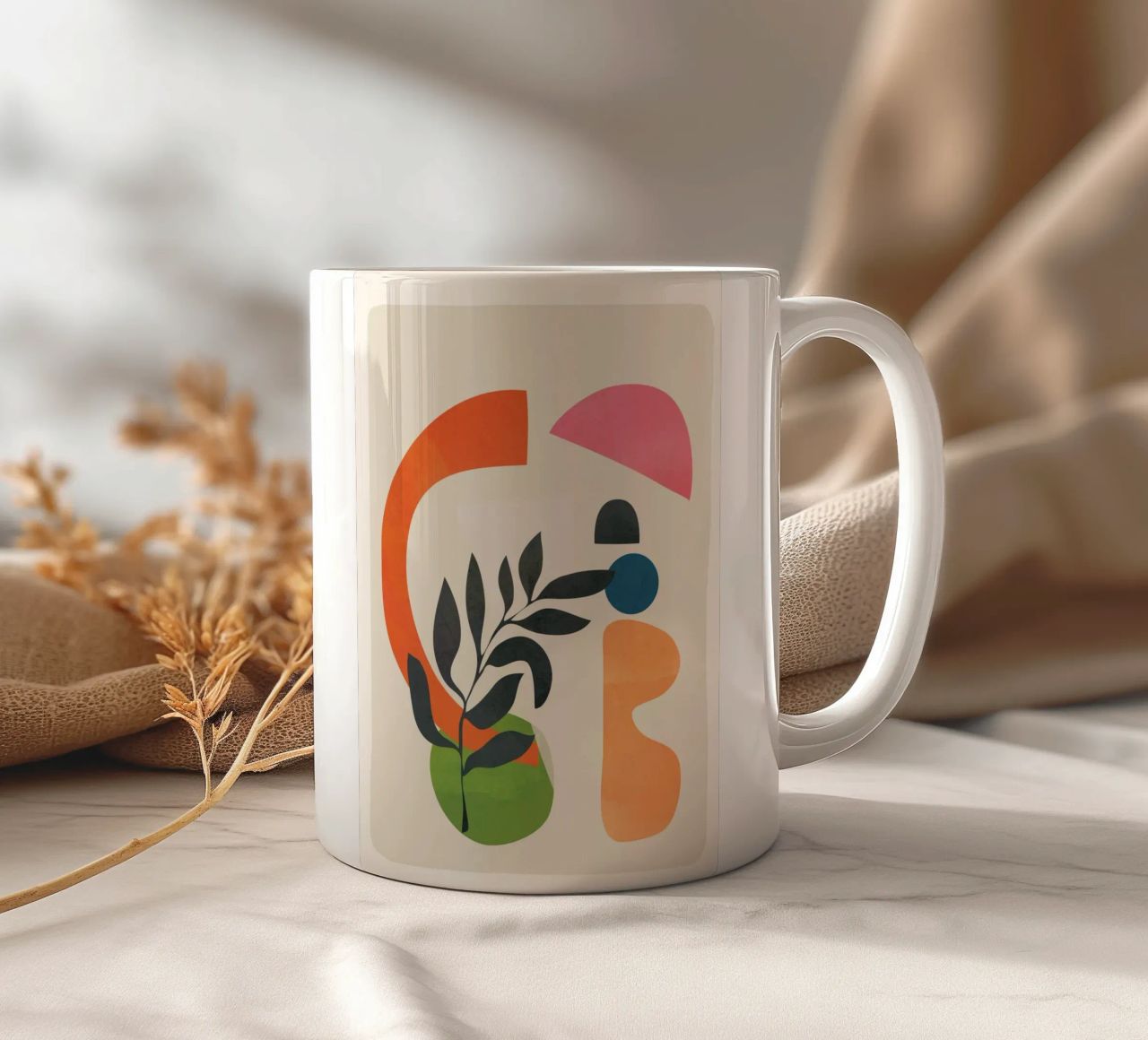 Abstract Minimal Shapes 08 tazza in ceramica da Nadjaa