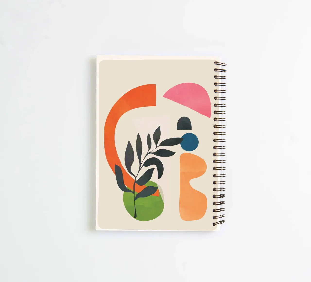 Abstract Minimal Shapes 08 spiral notebook by Nadjaa