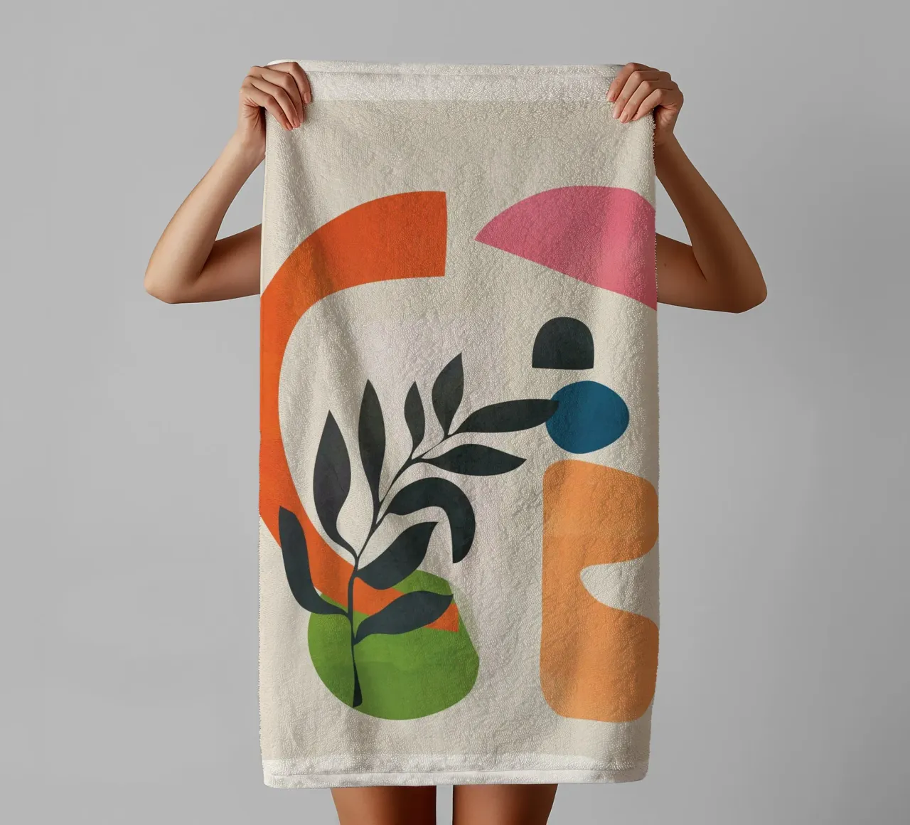Abstract Minimal Shapes 08 towel by Nadjaa