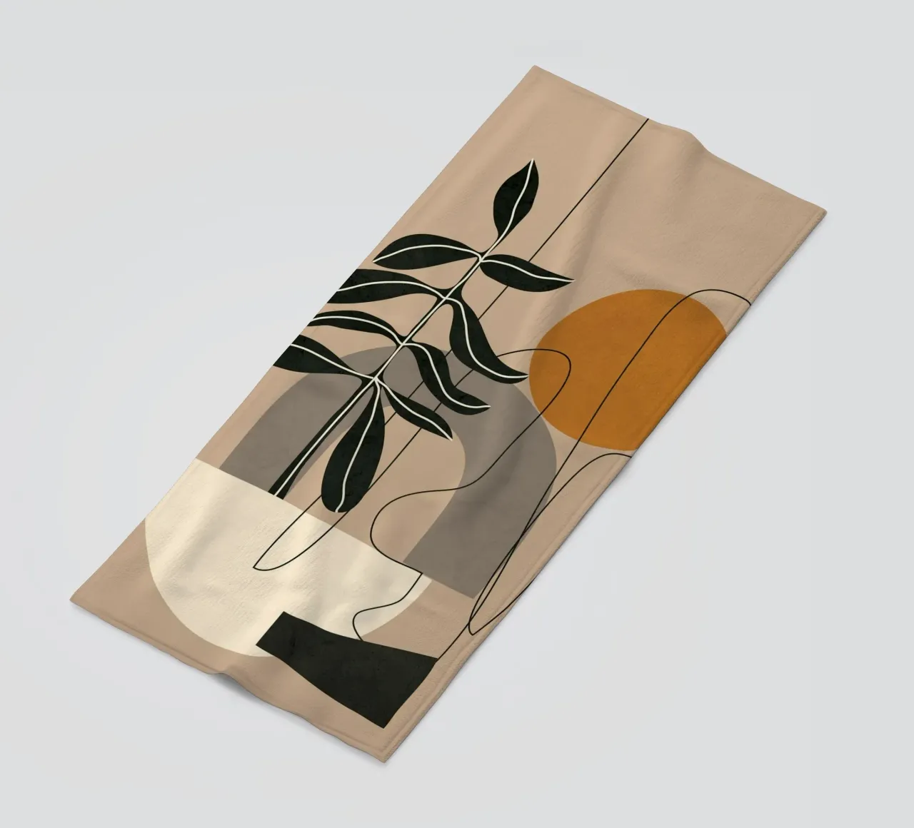 Abstract Shapes 04 strandhanddoek van Nadjaa