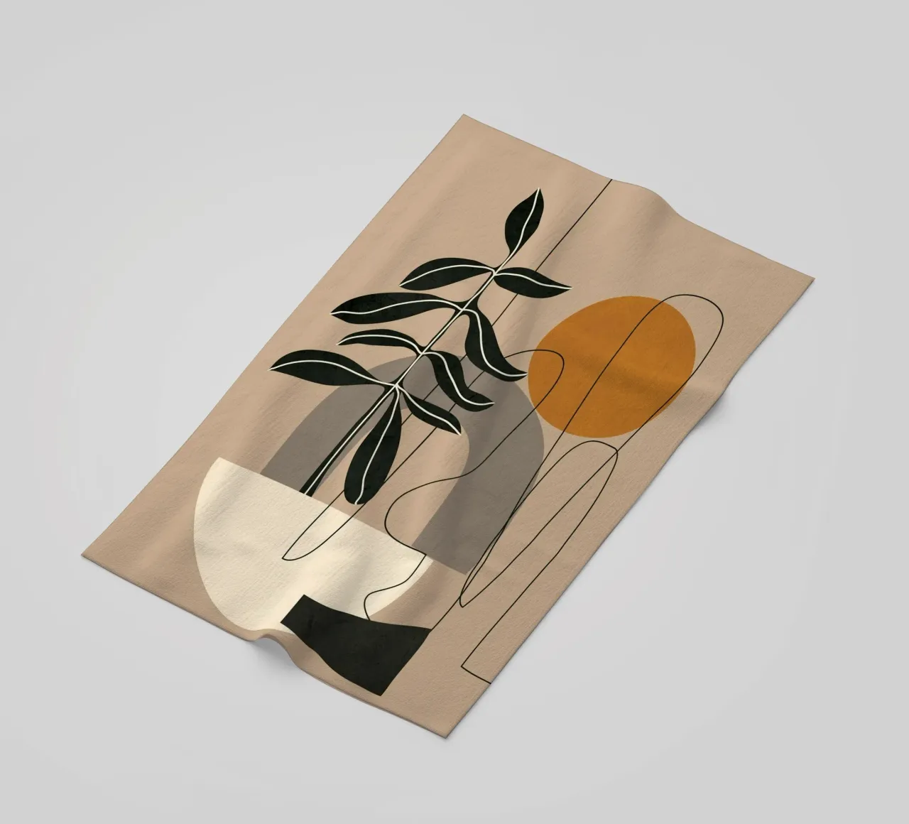 Abstract Shapes 04 strandhanddoek van Nadjaa