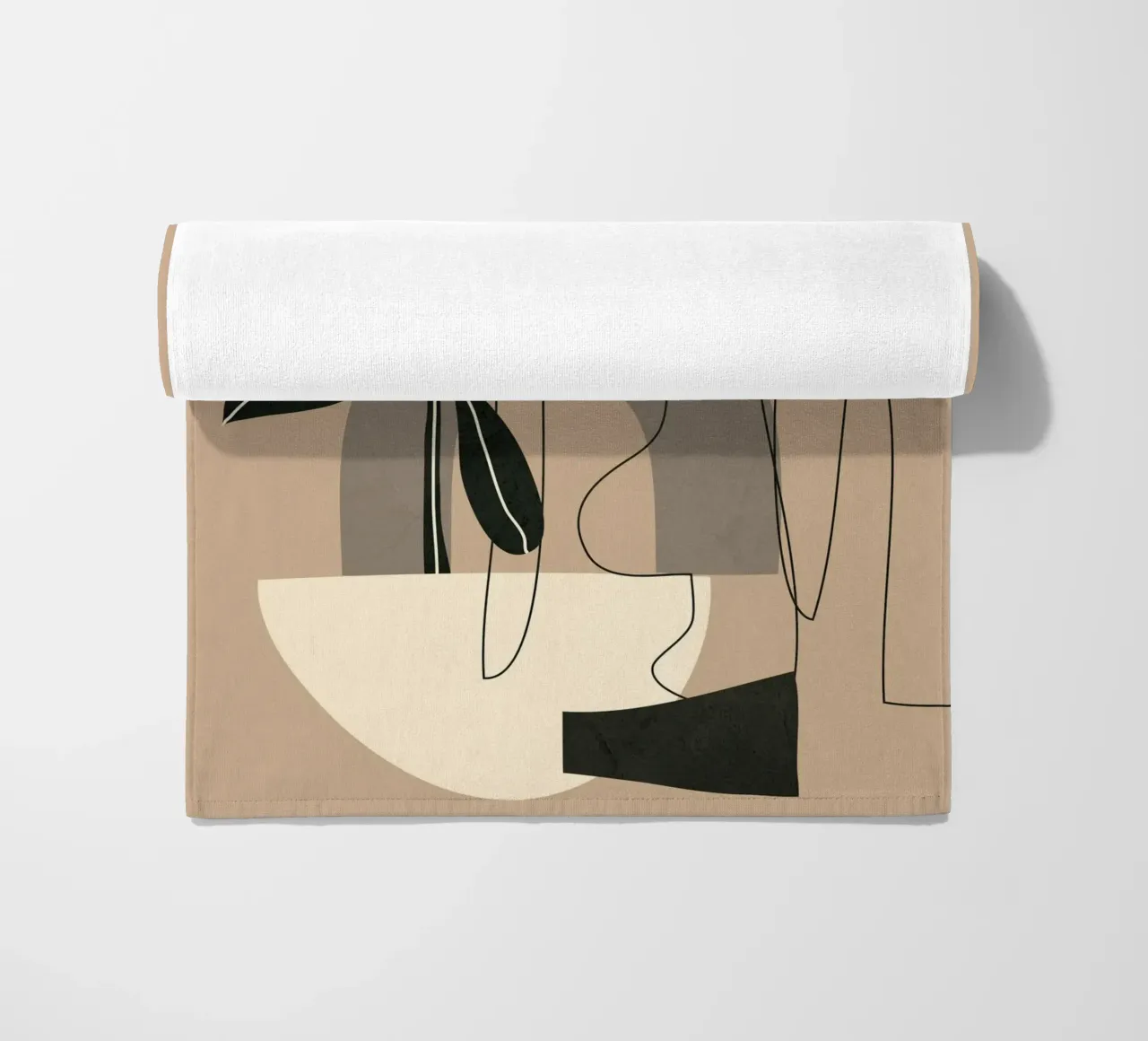 Abstract Shapes 04 strandhanddoek van Nadjaa
