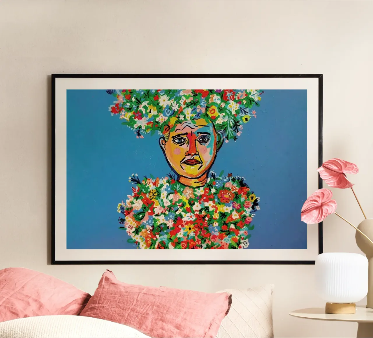 May Queen poster con telaio in plastica da Blanca Nuñez Pozuelo
