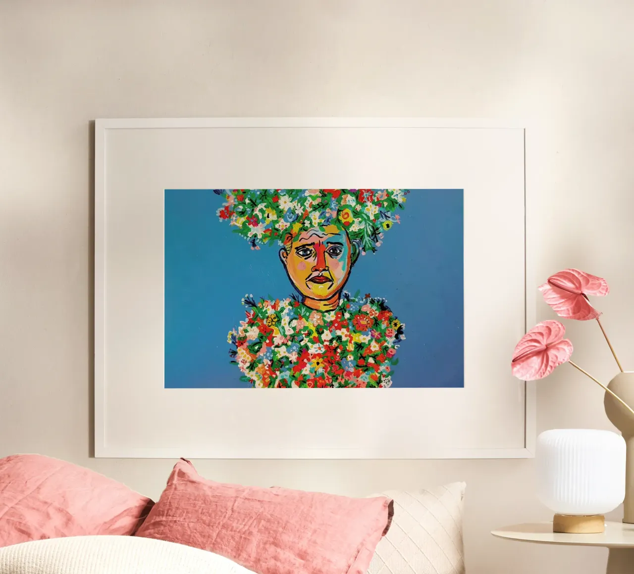May Queen poster con telaio in plastica da Blanca Nuñez Pozuelo