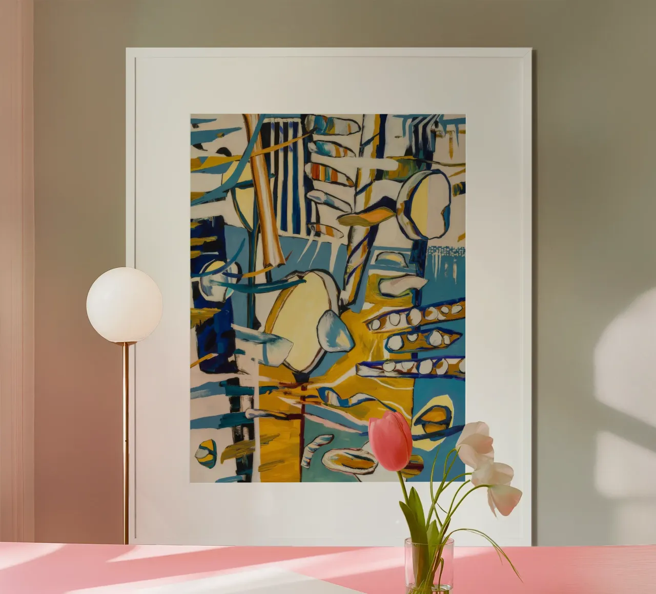 Miraggio tropicale poster con telaio in alluminio da Beach Palette