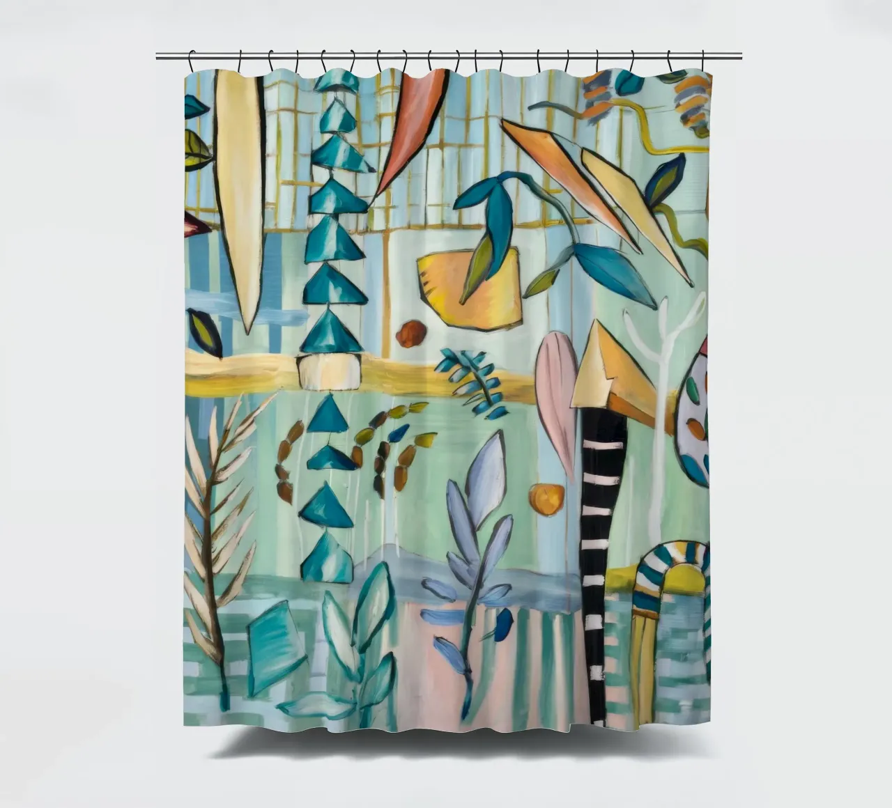 Tropical Symphony shower curtain by Beach Palette