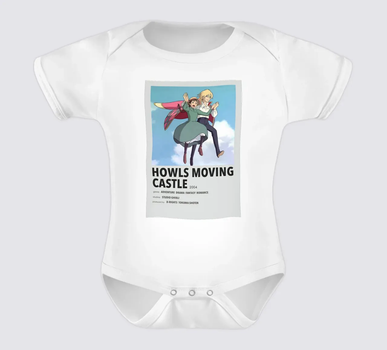 HOWLS MOVING CASTLE 2004 body neonato maniche corte da Totoya