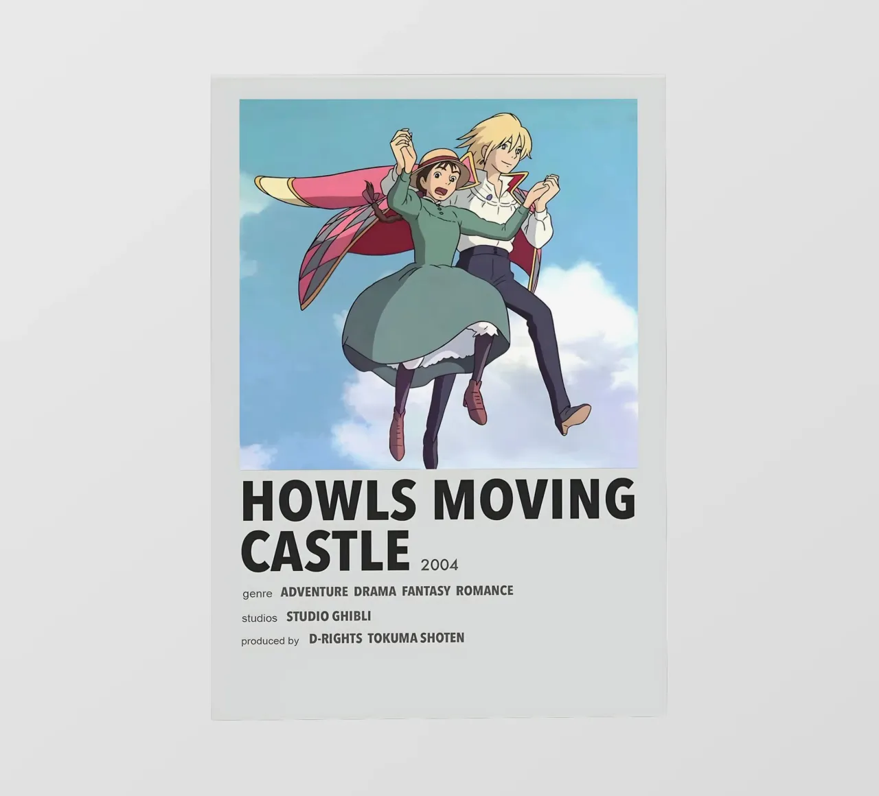 HOWLS MOVING CASTLE 2004 pellicola backlit da Totoya