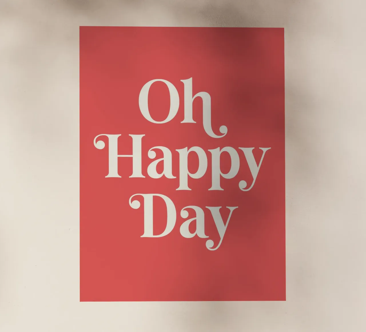Oh Happy Day Quote (Red Tone) pellicola backlit da Paigaam Studio
