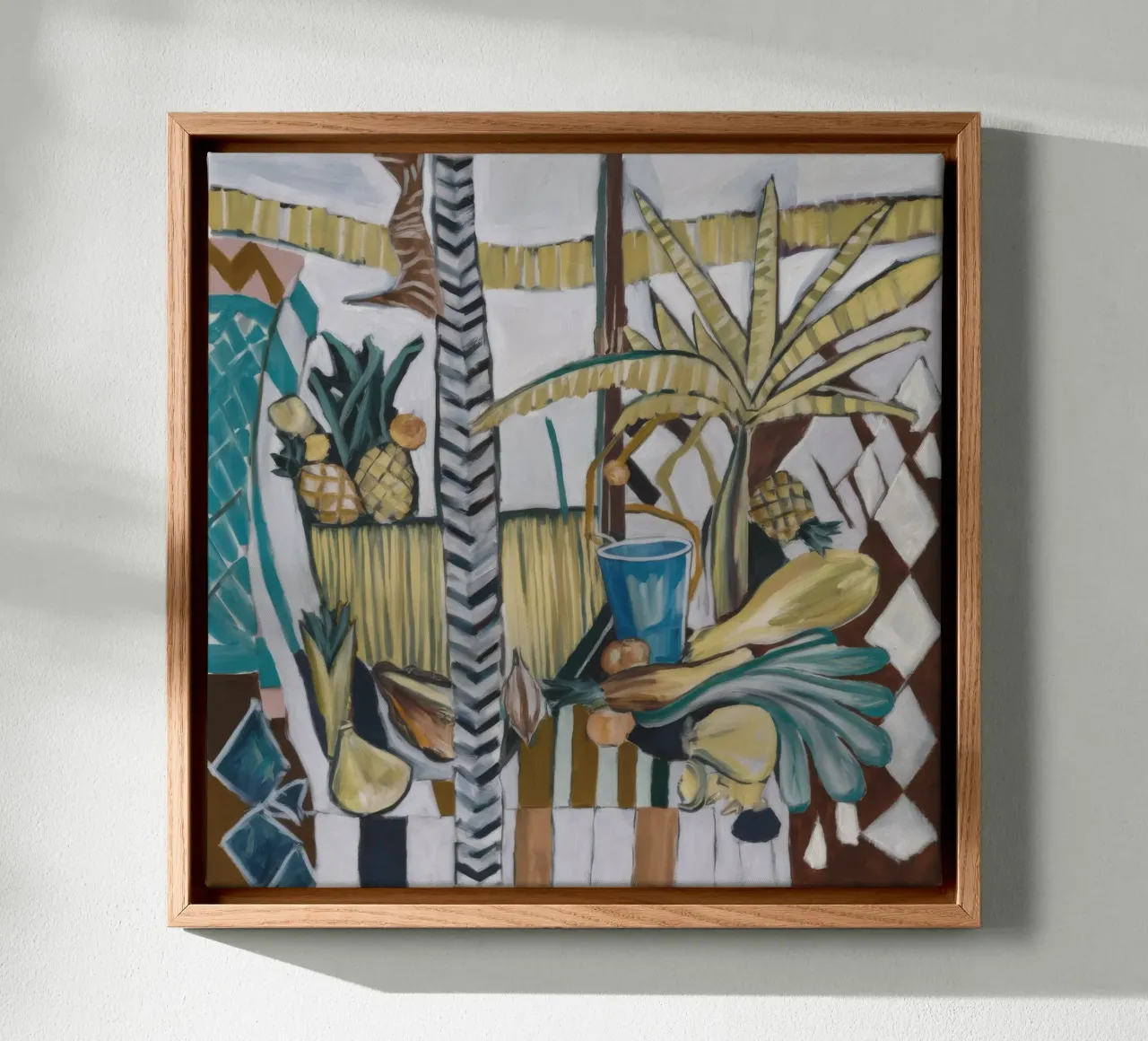 Abstracte harmonie canvas met Baklijst van Beach Palette