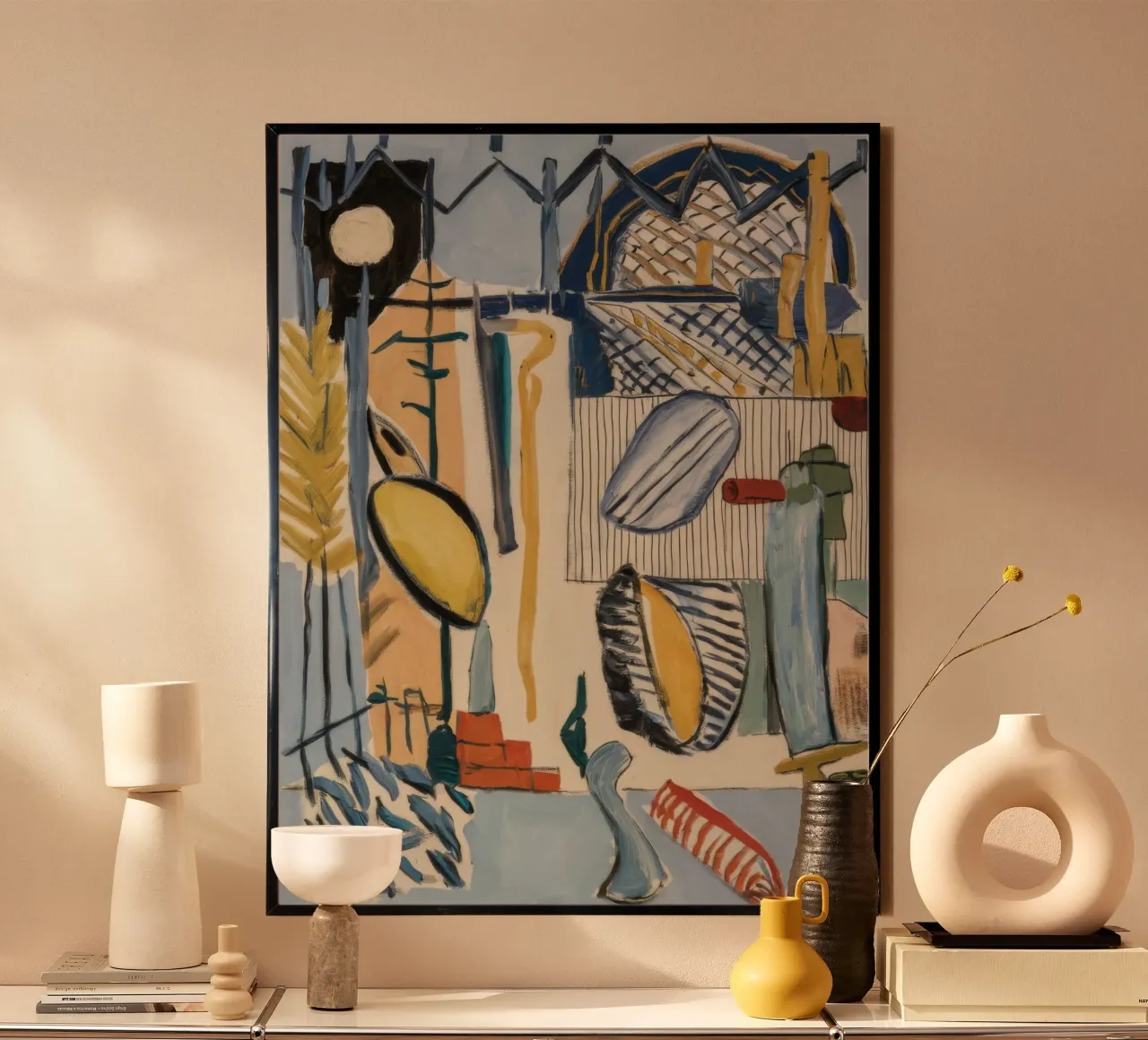 Oasi urbana poster con telaio in legno da Beach Palette