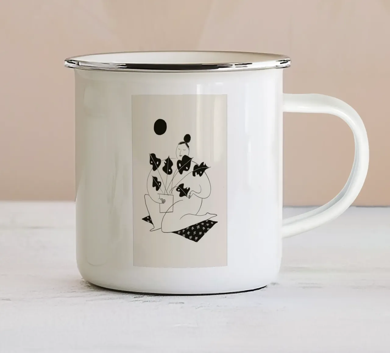 Plant Talk tazza in smalto da Graphite