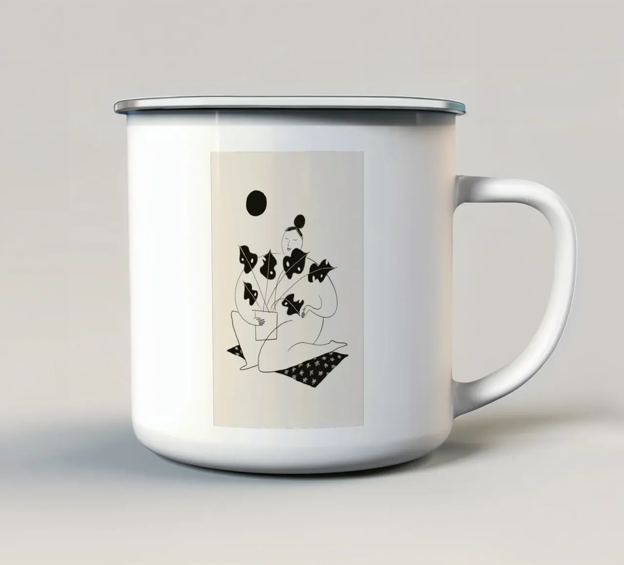 Plant Talk tazza in smalto da Graphite