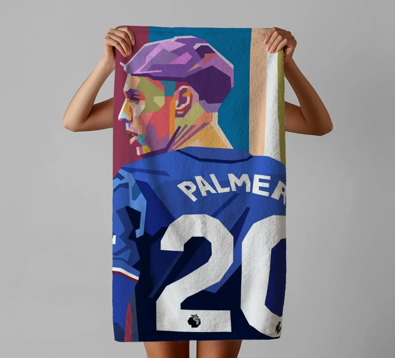 Cole Palmer icona del calcio asciugamano da bagno da Hantamrata