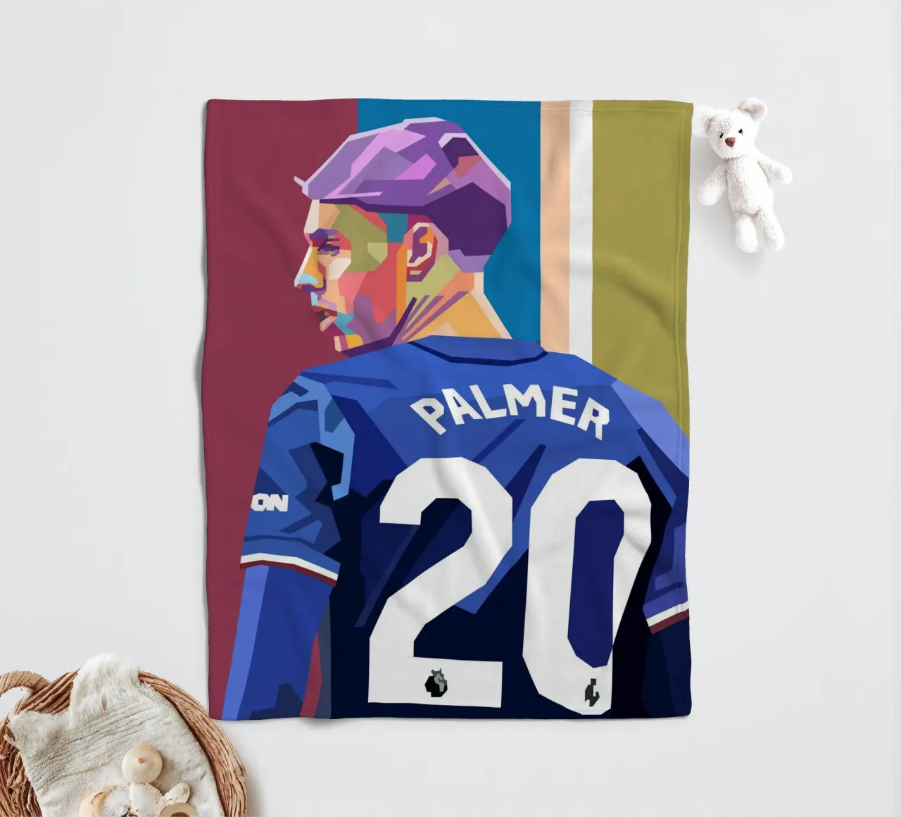 Cole Palmer icona del calcio coperta in pile da Hantamrata