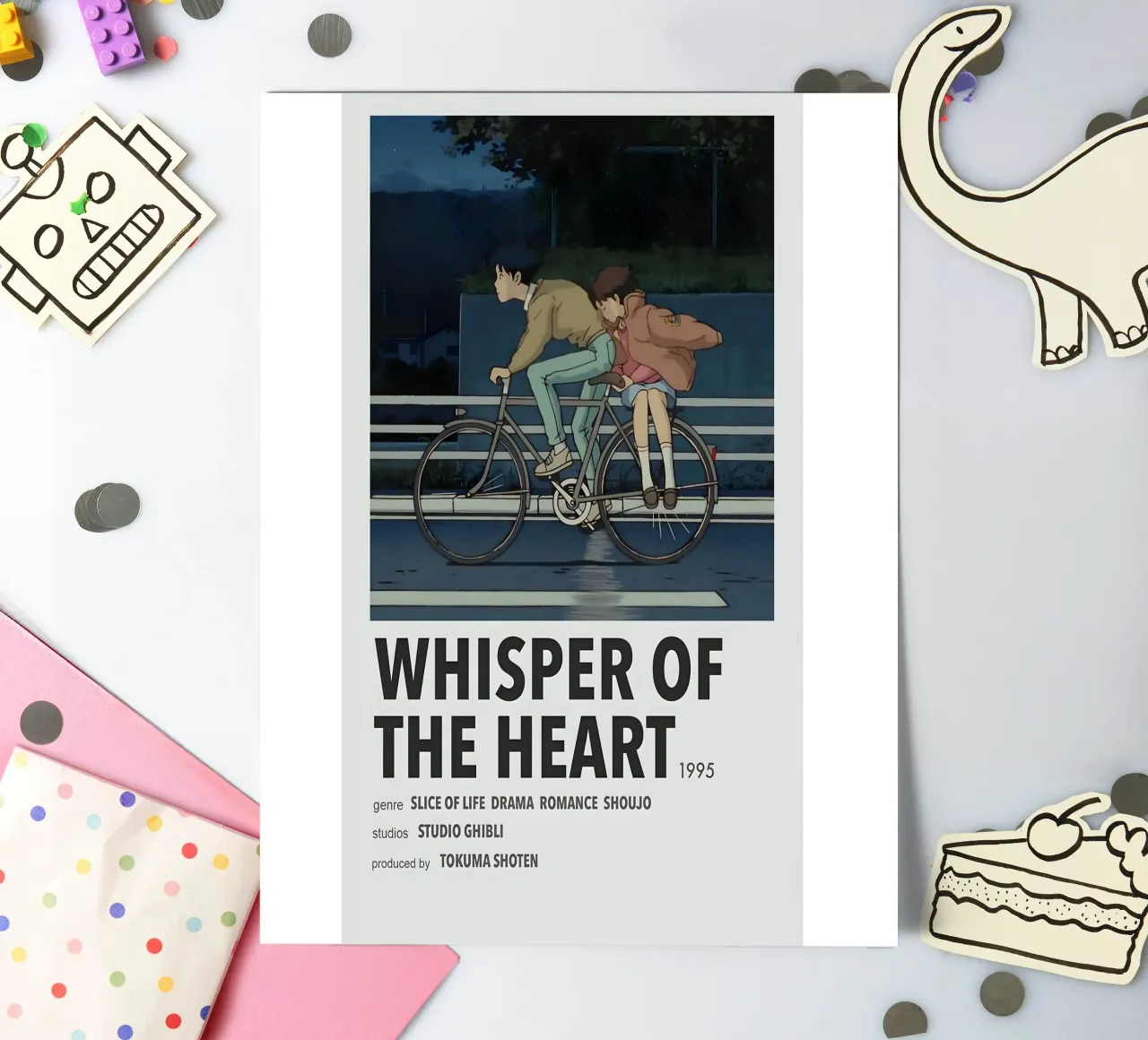 WHISPER OF THE HEART.1995 sticker sheet by Totoya