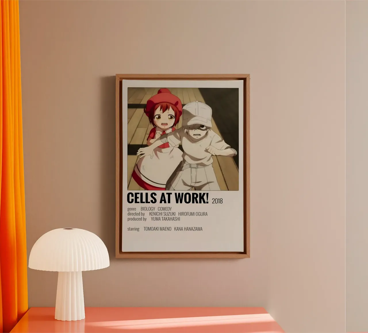 CELLS AT WORK! 2018 tela con Cornice a cassetta da Totoya