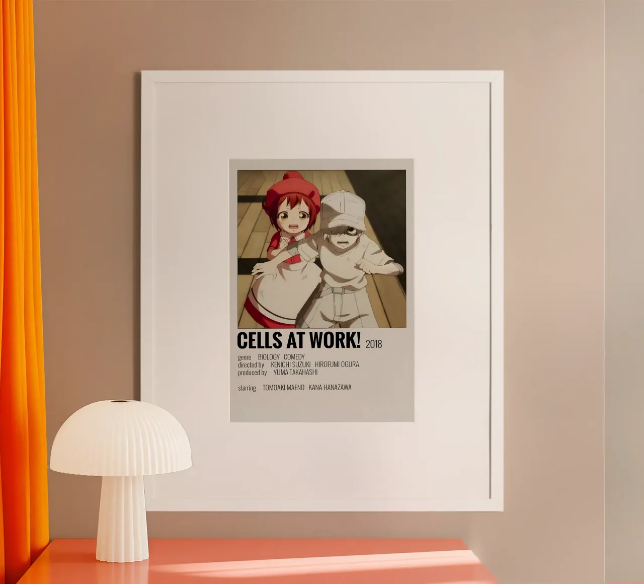 CELLS AT WORK! 2018 poster con telaio in plastica da Totoya