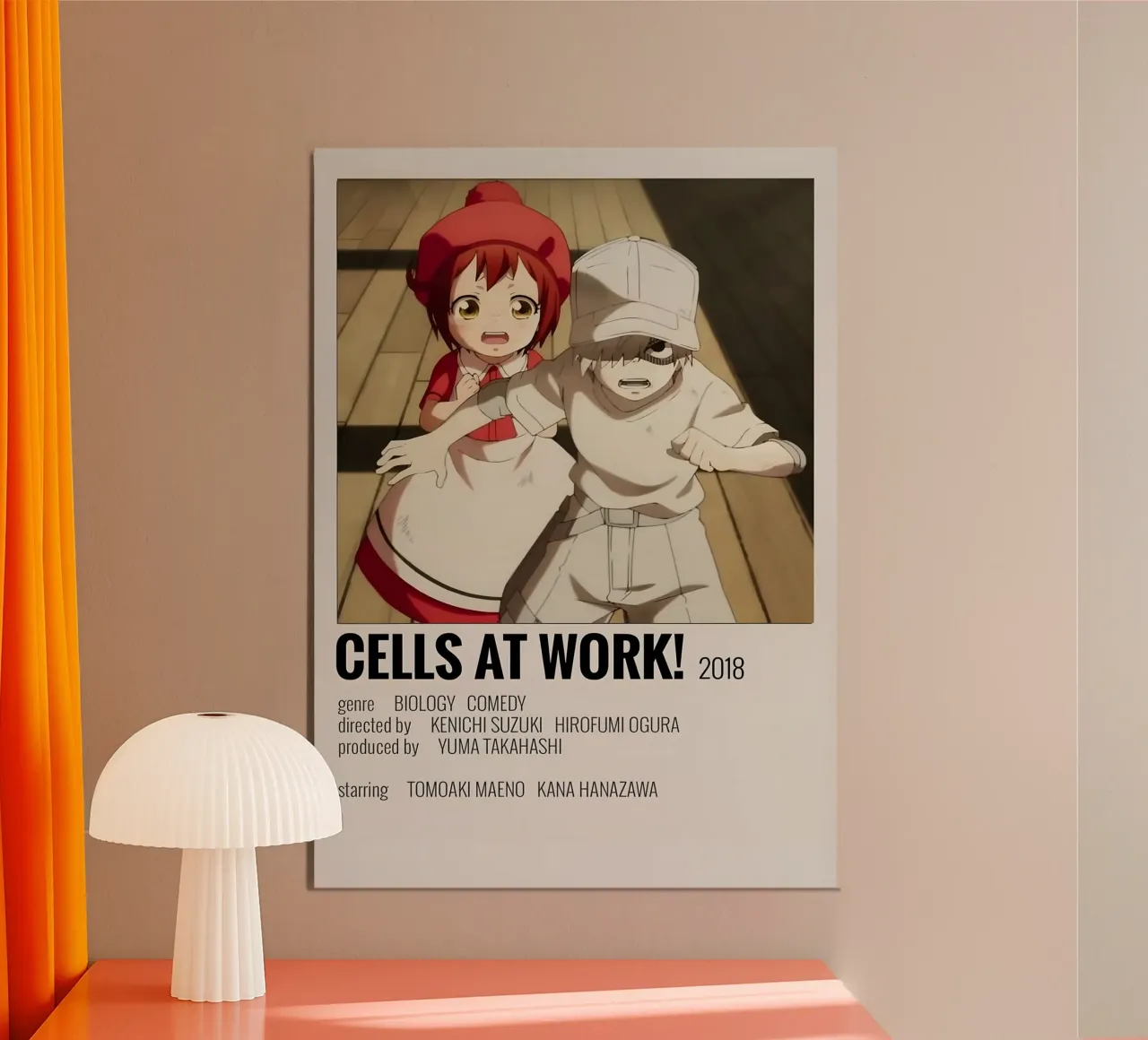 CELLS AT WORK! 2018 poster con telaio in plastica da Totoya