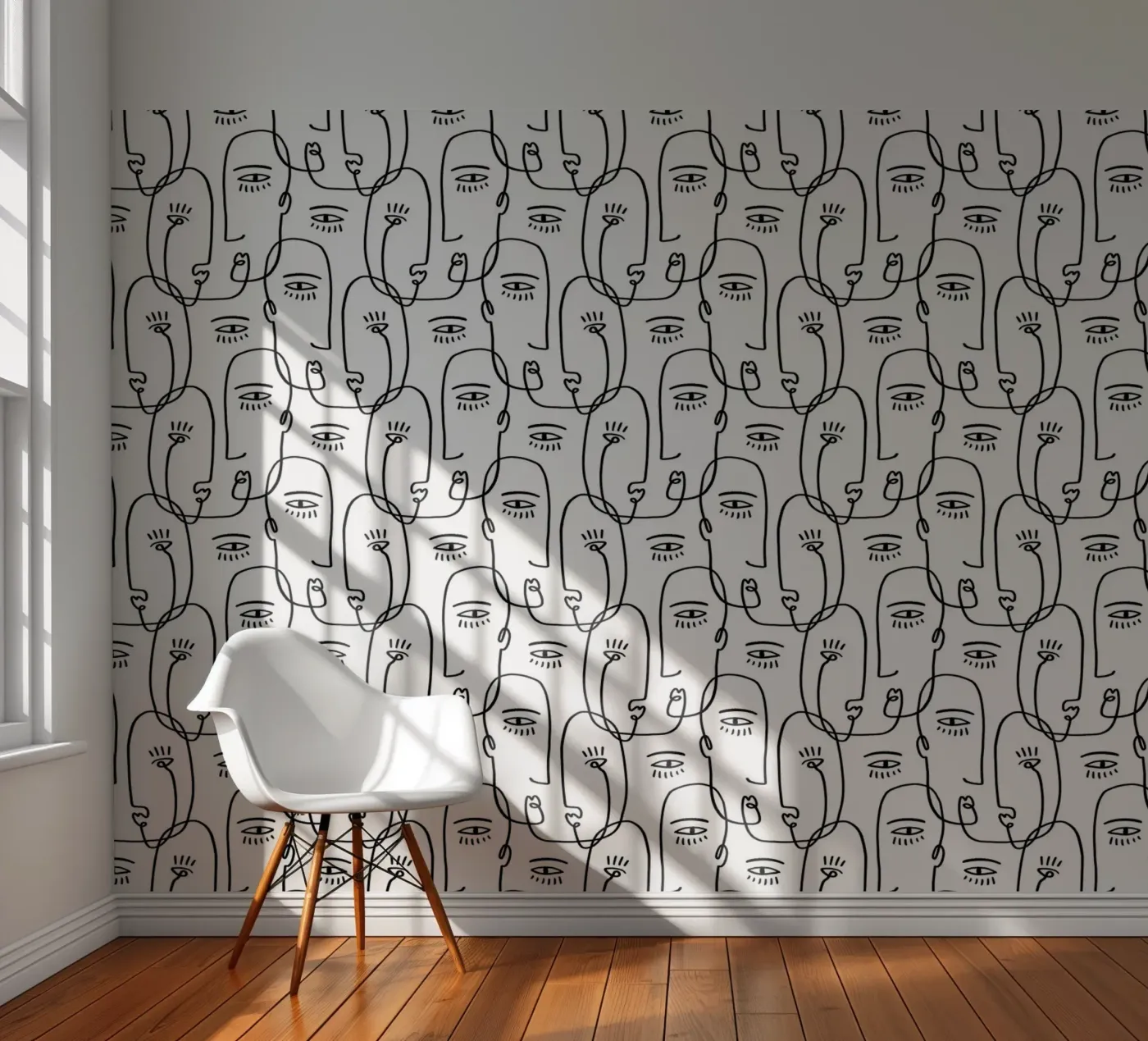 Face Pattern fotobehang van treechild