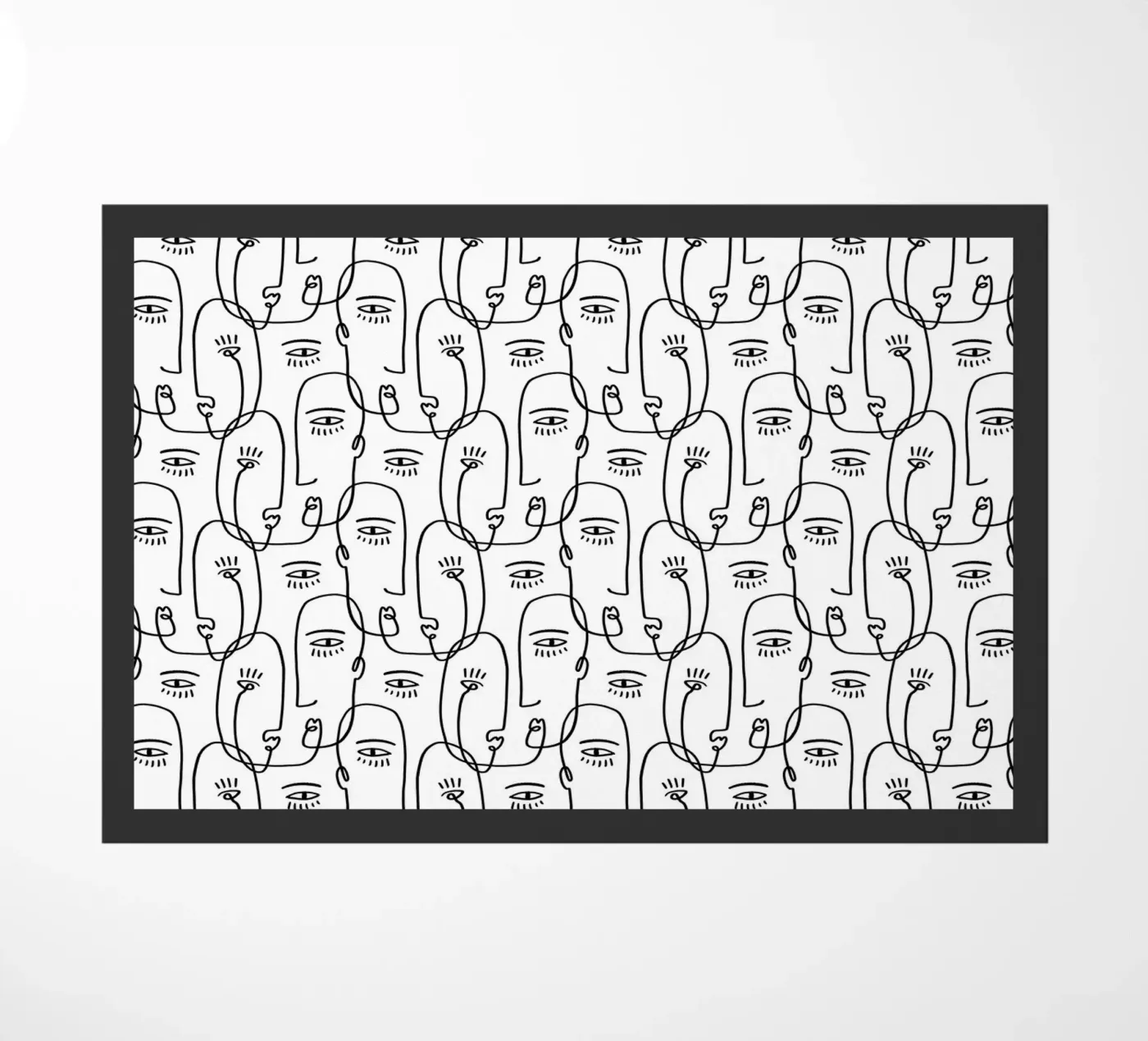Face Pattern doormat by treechild